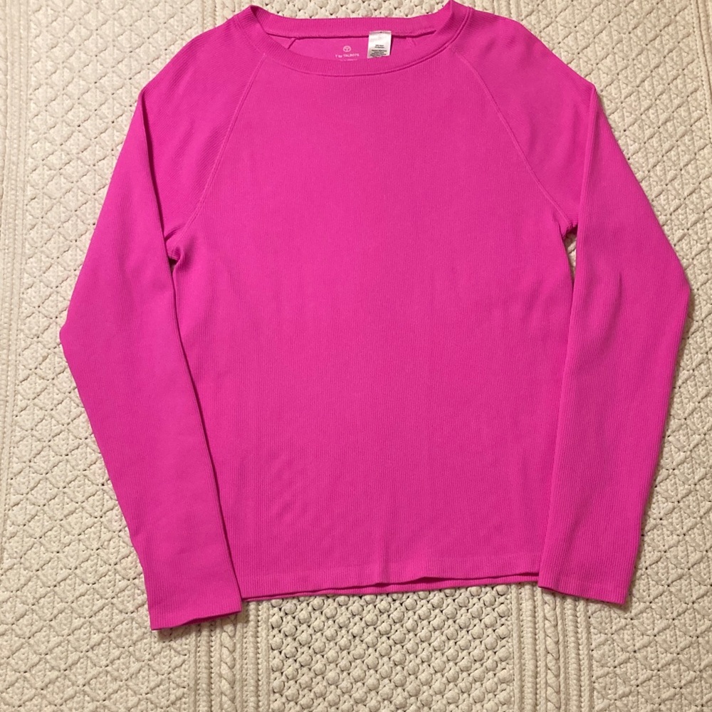 Talbots Fuchsia Crew Neck Knit Top